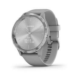 Viedpulkstenis vivomove 3, 44MM, Silver Stainless Steel Bezel with Powder Gray Case and Silicone Band | 010-02239-20