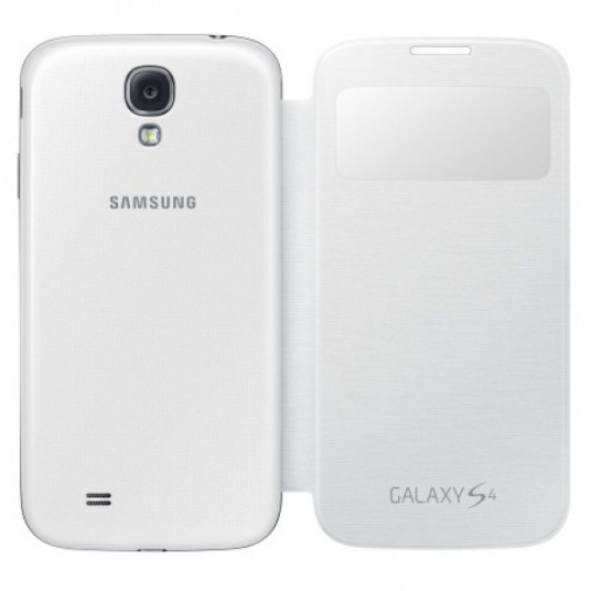 Vāciņš Samsung S4 S-View Premium Cover Baltas