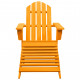 dārza krēsls ar kāju balstu, egles masīvkoks, oranžs