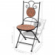 Saliekami bistro krēsli, 2 gab., keramika, sarkanbrūni