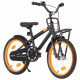 Bērnu velosipēds ar priekšējo bagāžnieku, 18", oranžs ar melnu