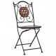 bistro krēsli, 2 gab., mozaīkas apdare, brūna keramika