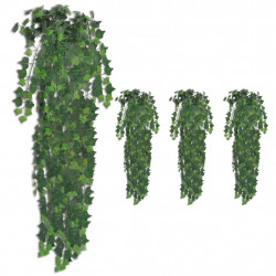 Mākslīgi efejas krūmi, 4 gab., zaļi, 90 cm