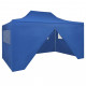 Saliekama telts, 3x4,5 m, 4 sānu sienas, ātri uzstādāma, zila