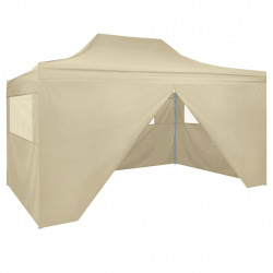 Saliekama telts, 3x4,5 m, 4 sienas, ātri uzstādāma, krēmbalta
