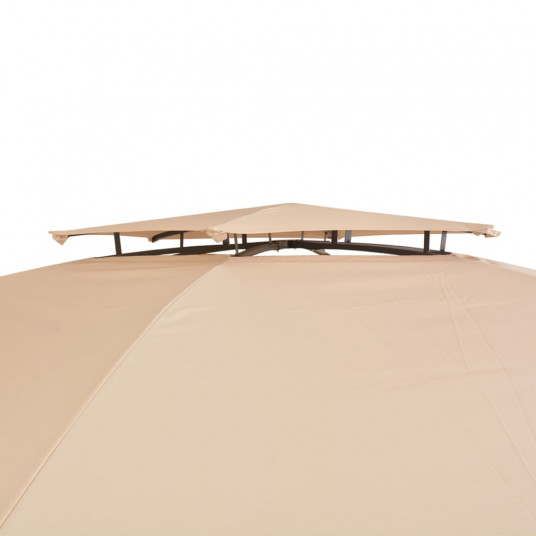 Dārza nojume, telts ar aizkariem, 360x265 cm, sešstūraina