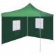 Saliekama telts ar 2 sienām, 3x3 m, zaļa