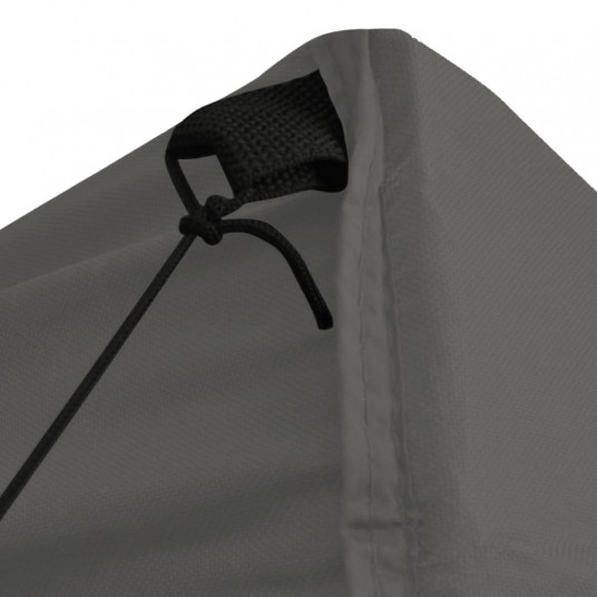Saliekama svinību telts ar 4 sānu sienām, 3x3 m, antracītpelēka