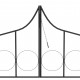 Dārza arka ar vārtiem, melna, 138x40x238 cm, dzelzs
