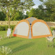 Svinību telts ar LED un 4 sānu sienām, 3,6x3,6x2,3 m, pelēka