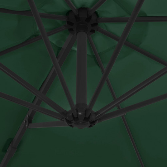 Saulessargs ar tērauda kātu, 300 cm, zaļš