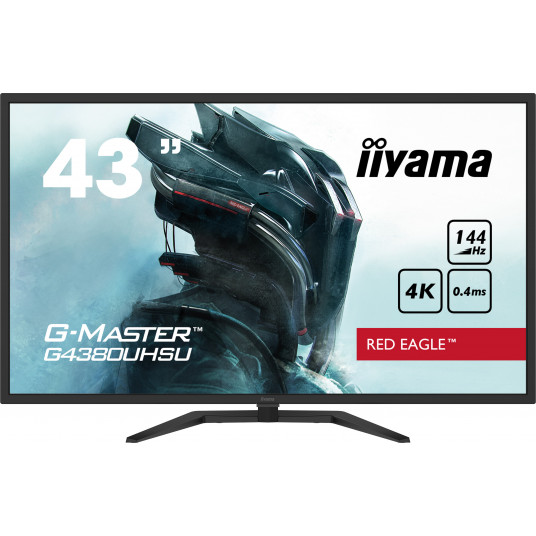 Iiyama Red Eagle spēļu monitors G-Master G4380UHSU-B1 42,5 collas, VA, 3840 x 2160 pikseļi, 16:9, 0,4 ms, 550 cd/m², melns, 144 Hz, HDMI portu skaits 2