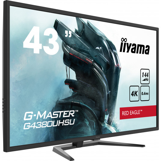 Iiyama Red Eagle spēļu monitors G-Master G4380UHSU-B1 42,5 collas, VA, 3840 x 2160 pikseļi, 16:9, 0,4 ms, 550 cd/m², melns, 144 Hz, HDMI portu skaits 2