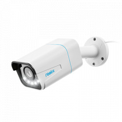 Reolink 4K Smart PoE kamera ar prožektoru un krāsu nakts redzamību RLC-811A Bullet, 5 MP, Varifocal, Power over Ethernet (PoE), IP66, H.265, MicroSD (maks. 256 GB), balts