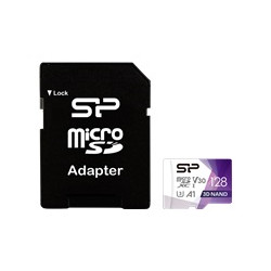 Atmiņas karte Silicon Power Superior Pro 128 GB micro SDXC Flash atmiņas klase 10, ar adapteri C10 UHS-I U3, A1, V30