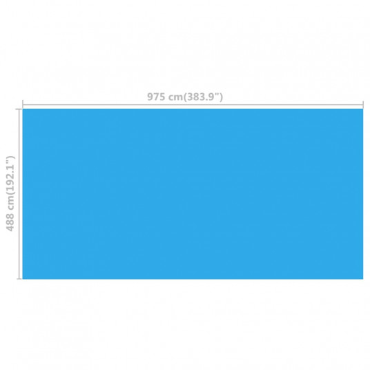 Baseina pārklājs, 975x488 cm, PE, zils
