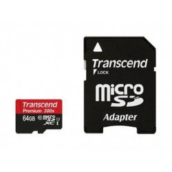 MEMORY MICRO SDXC 64GB W/ADAPT/CLASS10 TS64GUSDU1 TRANSCEND
