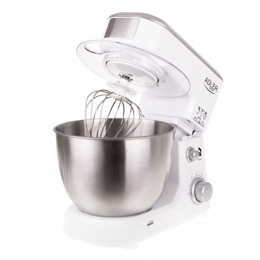 Adler AD 4216 Virtuves kombains, 1000 W, Bļodas tilpums 4 L, Ātrumu skaits 6, Balts