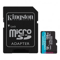 KINGSTON 128GB UHS-I microSD Memory Card with SD Adapter (Class 10)