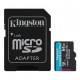 KINGSTON 64GB UHS-I microSD Memory Card with SD Adapter (Class 10)