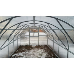 Greenhouse BALTIC LV 2 m pagarinājums (3x2 m) ar 4 mm polikarbonāta segumu, bez priekšējā un aizmugurējā seguma