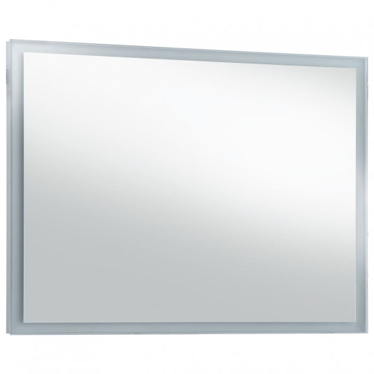 Vannasistabas sienas spogulis ar LED apgaismojumu, 100x60 cm