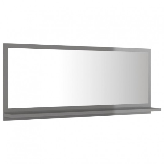 Vannasistabas spogulis, spīdīgi pelēks, 90x10,5x37 cm