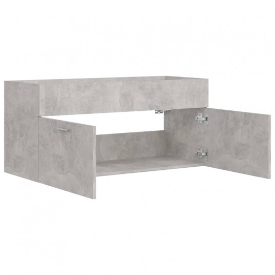 Izlietnes skapītis, betona pelēks, 100x38,5x46cm, skaidu plātne