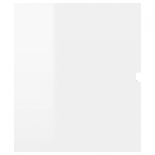 Izlietnes skapītis, spīdīgi balts, 90x38,5x45 cm, skaidu plātne