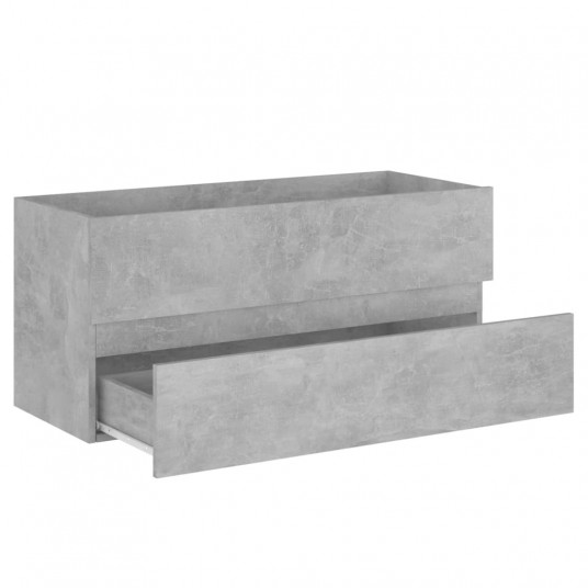 Izlietnes skapītis, betonpelēks, 100x38,5x45 cm, skaidu plāksne