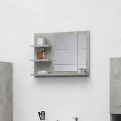 Vannasistabas spogulis, pelēks, 60x10,5x45 cm, skaidu plāksne