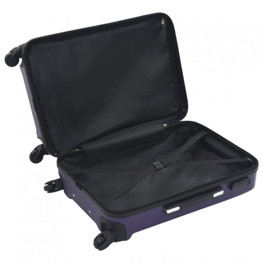 Cieto koferu komplekts, 3 gab., ABS, violets
