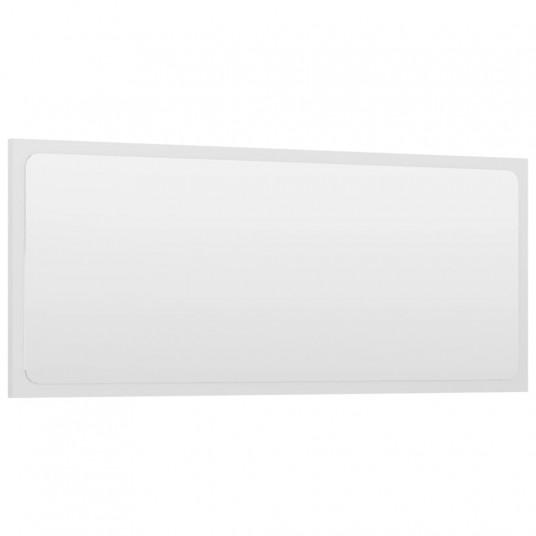 Vannasistabas spogulis, spīdīgi balts, 90x1,5x37 cm