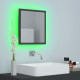 Vannasistabas spogulis, LED, pelēks, 40x8,5x37 cm