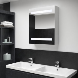 Vannasistabas skapītis ar spoguli un LED, 50x13,5x60 cm