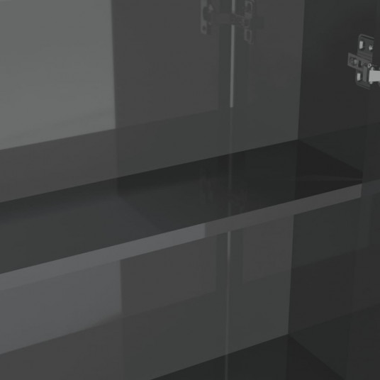 Vannasistabas skapītis ar spoguli, 60x15x75 cm, pelēka, MDF