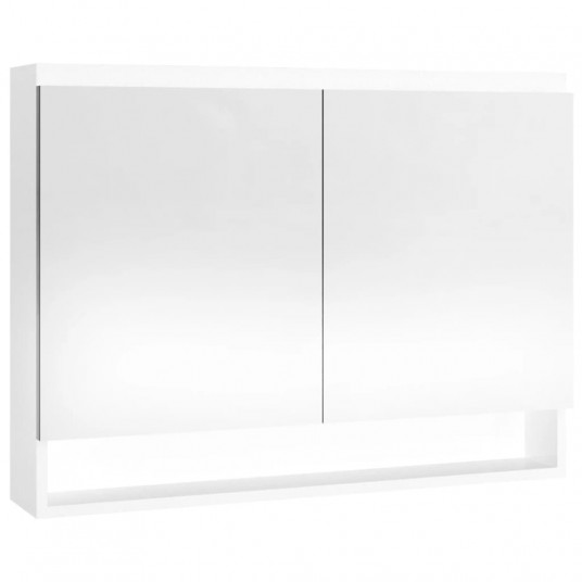 Vannasistabas skapītis ar spoguli, 80x15x60 cm, balts, MDF