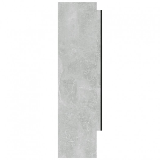 Vannasistabas skapītis ar spoguli, 80x15x60cm, betonpelēks, MDF