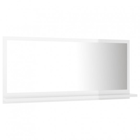 Vannasistabas spogulis, spīdīgi balts, 80x10,5x37 cm