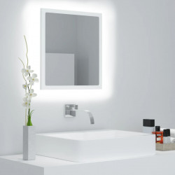 Vannasistabas spogulis, LED, balts, 40x8,5x37 cm