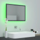 Vannasistabas spogulis, LED, spīdīgi pelēks, 60x8,5x37 cm