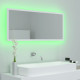 Vannasistabas spogulis, LED, balts, 100x8,5x37cm, skaidu plātne