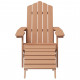 Dārza krēsli ar galdiņu un kājsoliņu, HDPE, brūni