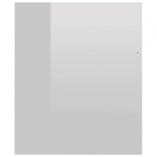 Izlietnes skapītis, spīdīgi balts, 60x38,5x46 cm, skaidu plātne