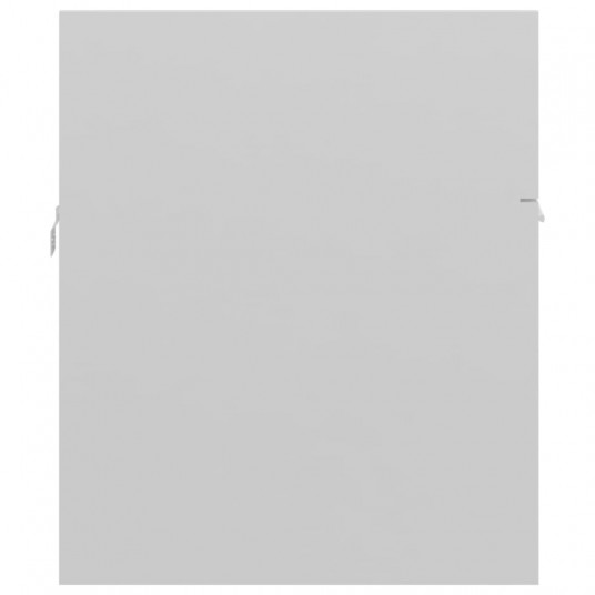 Izlietnes skapītis, spīdīgi balts, 90x38,5x46 cm, skaidu plātne
