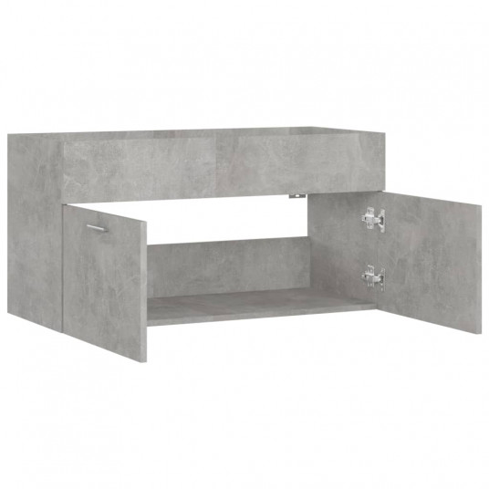 Izlietnes skapītis, betona pelēks, 90x38,5x46 cm, skaidu plātne
