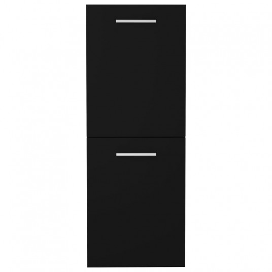 Vannasistabas skapītis, melns, 30x30x80 cm, skaidu plāksne