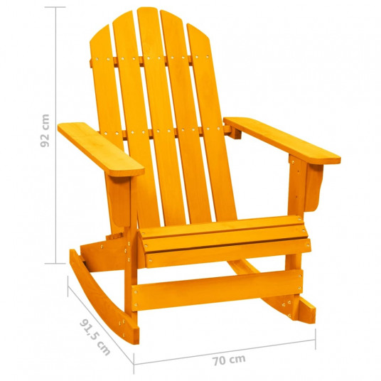 Dārza šūpuļkrēsls, egles masīvkoks, oranžs