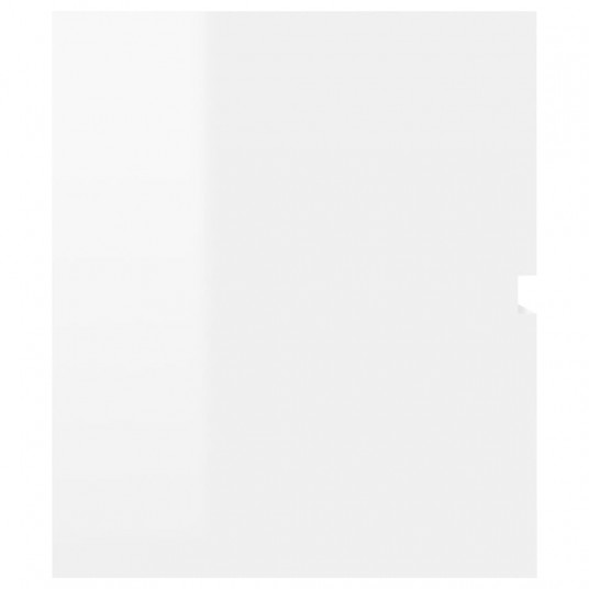 Izlietnes skapītis, spīdīgi balts, 80x38,5x45 cm, skaidu plātne