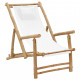 Pludmales krēsls, bambuss un krēmbalts audekls